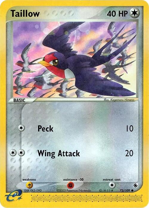 Taillow (72/109) [EX: Ruby & Sapphire] | Gear Gaming Bentonville