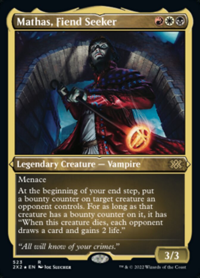 Mathas, Fiend Seeker (Foil Etched) [Double Masters 2022] | Gear Gaming Bentonville