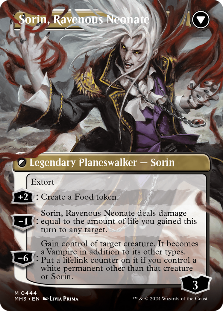 Sorin of House Markov // Sorin, Ravenous Neonate (Borderless) [Modern Horizons 3] | Gear Gaming Bentonville