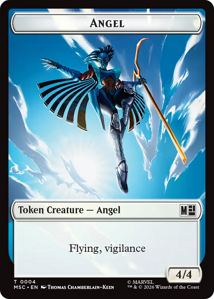 Angel (004) // Vibranium (015) Double-Sided Token [Marvel Super Heroes Commander Tokens] | Gear Gaming Bentonville