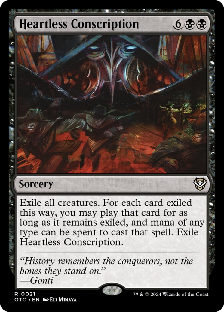 Heartless Conscription [Outlaws of Thunder Junction Commander] | Gear Gaming Bentonville