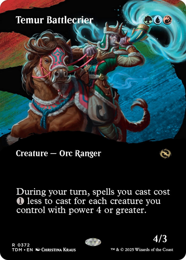 Temur Battlecrier (Borderless) [Tarkir: Dragonstorm] | Gear Gaming Bentonville