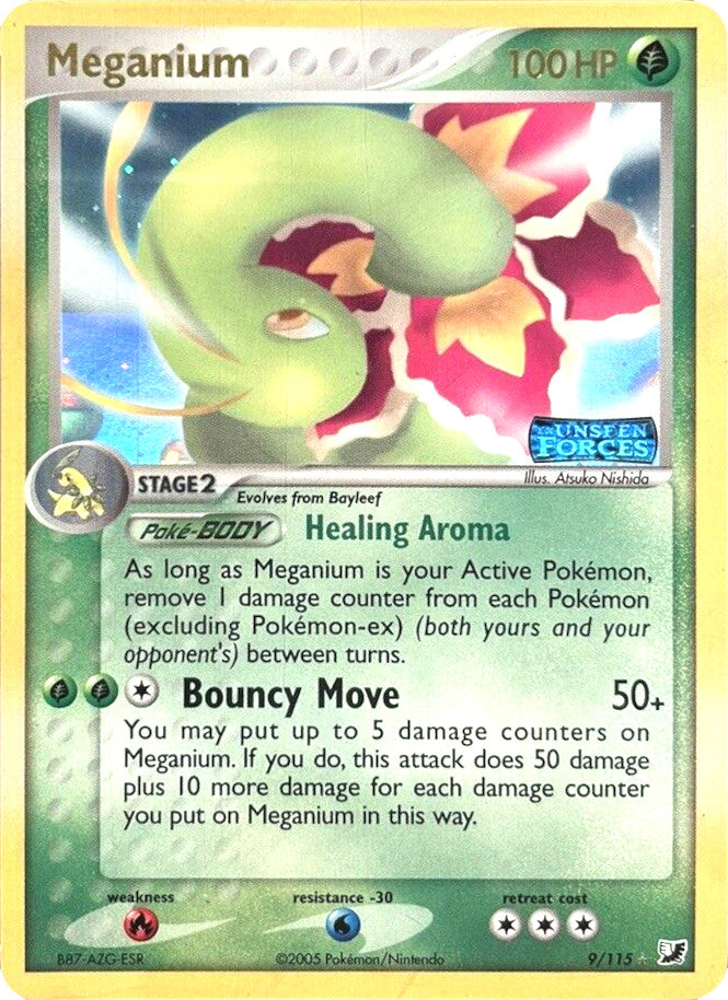 Meganium (9/115) (Stamped) [EX: Unseen Forces] | Gear Gaming Bentonville