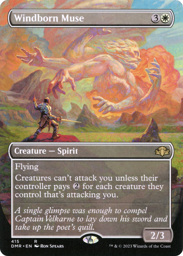 Windborn Muse (Borderless Alternate Art) [Dominaria Remastered] | Gear Gaming Bentonville