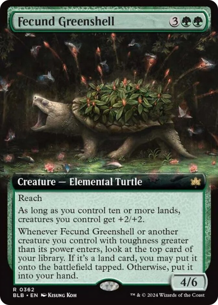 Fecund Greenshell (Extended Art) [Bloomburrow] | Gear Gaming Bentonville