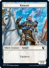 Wolf // Knight Double-Sided Token [Innistrad: Midnight Hunt Commander Tokens] | Gear Gaming Bentonville