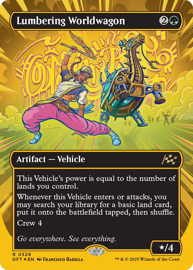 Lumbering Worldwagon (Borderless) (First-Place Foil) [Aetherdrift] | Gear Gaming Bentonville