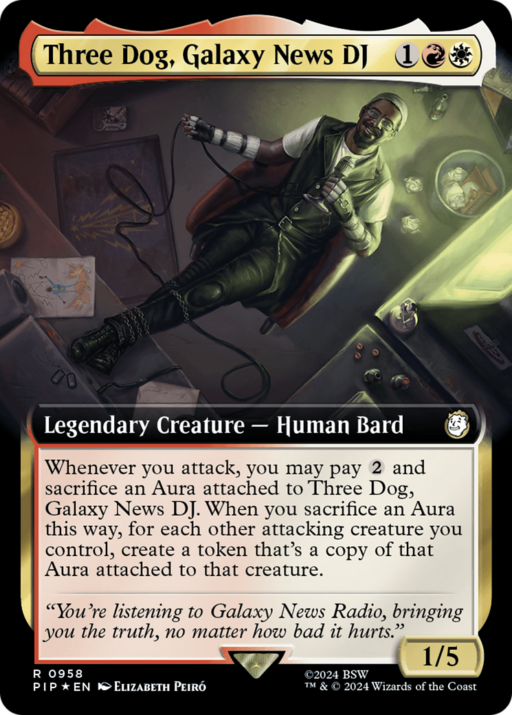 Three Dog, Galaxy News DJ (Extended Art) (Surge Foil) [Fallout] | Gear Gaming Bentonville