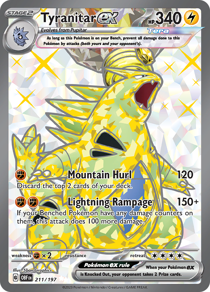 Tyranitar ex (211/197) [Scarlet & Violet: Obsidian Flames] | Gear Gaming Bentonville