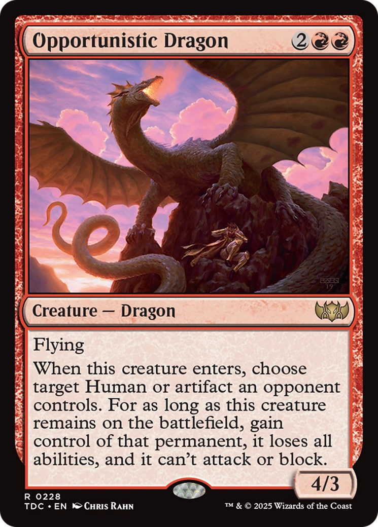 Opportunistic Dragon [Tarkir: Dragonstorm Commander] | Gear Gaming Bentonville