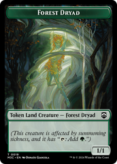 Boar (Ripple Foil) // Forest Dryad Double-Sided Token [Modern Horizons 3 Commander Tokens] | Gear Gaming Bentonville