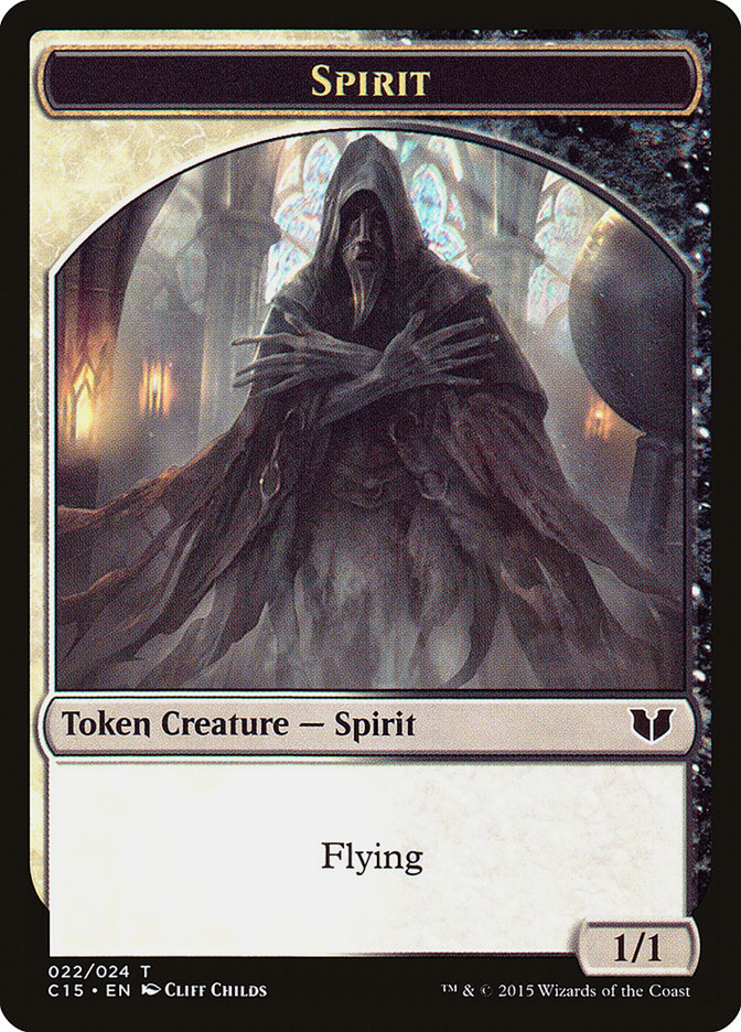 Zombie // Spirit (022) Double-Sided Token [Commander 2015 Tokens] | Gear Gaming Bentonville