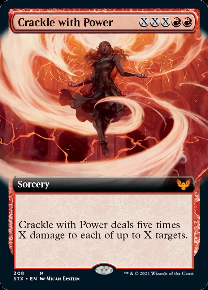 Crackle with Power (Extended Art) [Strixhaven: School of Mages] | Gear Gaming Bentonville