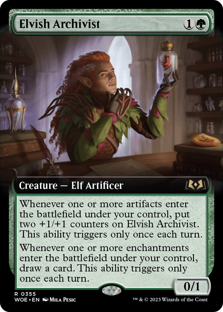 Elvish Archivist (Extended Art) [Wilds of Eldraine] | Gear Gaming Bentonville