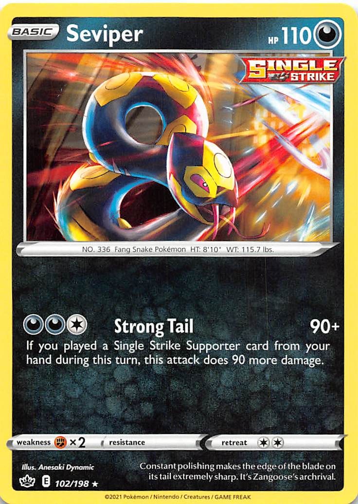 Seviper (102/198) [Sword & Shield: Chilling Reign] | Gear Gaming Bentonville