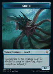 Squid // Treasure (013) Double-Sided Token [Streets of New Capenna Commander Tokens] | Gear Gaming Bentonville