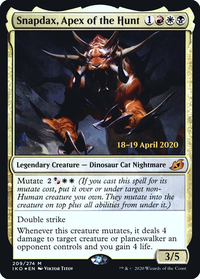 Snapdax, Apex of the Hunt [Ikoria: Lair of Behemoths Prerelease Promos] | Gear Gaming Bentonville
