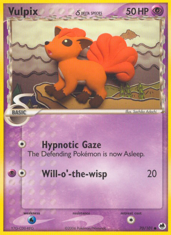 Vulpix (70/101) (Delta Species) [EX: Dragon Frontiers] | Gear Gaming Bentonville