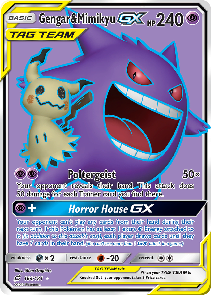 Gengar & Mimikyu GX (164/181) [Sun & Moon: Team Up] | Gear Gaming Bentonville