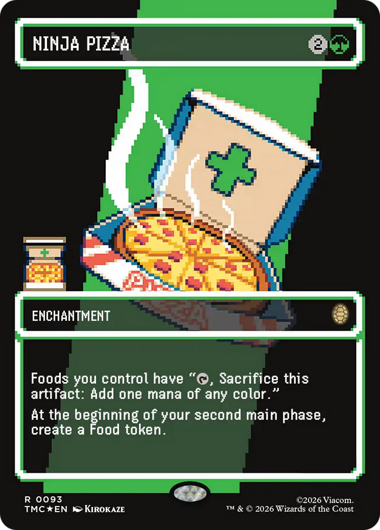 Ninja Pizza (Borderless) (Surge Foil) [Teenage Mutant Ninja Turtles Commander] | Gear Gaming Bentonville