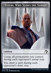 Wolf // Teferi, Who Slows the Sunset Emblem Double-Sided Token [Innistrad: Midnight Hunt Tokens] | Gear Gaming Bentonville