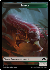 Zombie (Ripple Foil) // Insect (0027) Double-Sided Token [Modern Horizons 3 Tokens] | Gear Gaming Bentonville