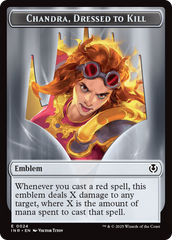 Human (0014) // Emblem - Chandra, Dressed to Kill Double-Sided Token [Innistrad Remastered Tokens] | Gear Gaming Bentonville