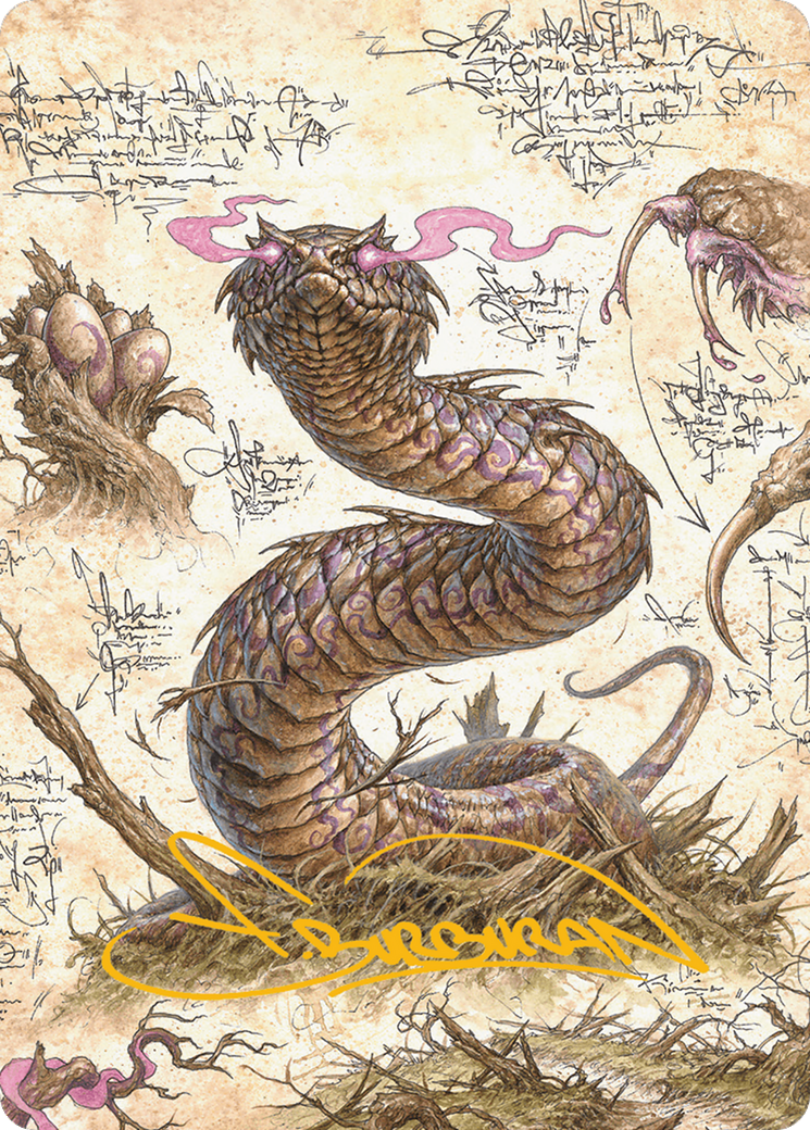 Rottenmouth Viper Art Card (Gold-Stamped Signature) [Bloomburrow Art Series] | Gear Gaming Bentonville