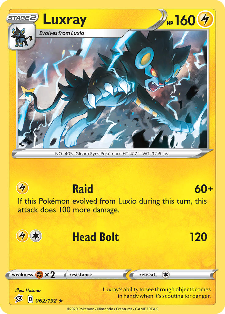 Luxray (062/192) (Theme Deck Exclusive) [Sword & Shield: Rebel Clash] | Gear Gaming Bentonville