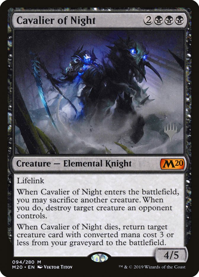 Cavalier of Night (Promo Pack) [Core Set 2020 Promos] | Gear Gaming Bentonville