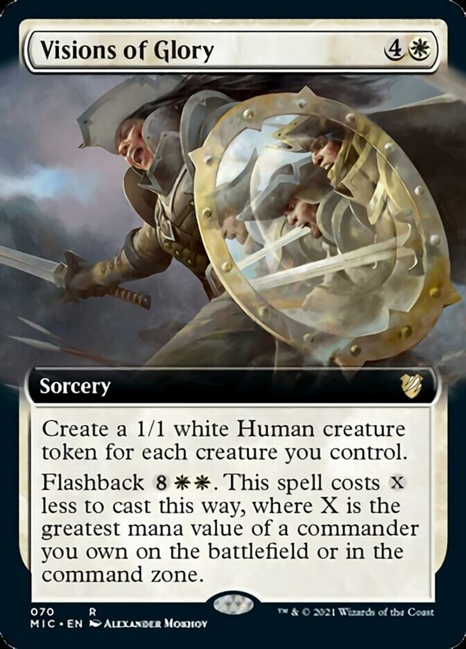 Visions of Glory (Extended Art) [Innistrad: Midnight Hunt Commander] | Gear Gaming Bentonville