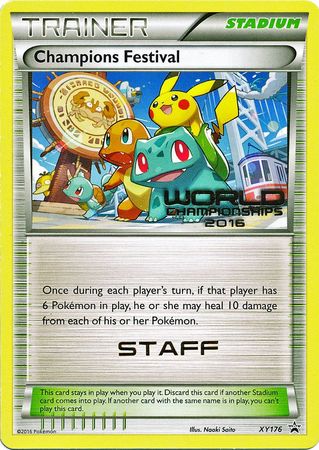 Champions Festival 2016 Staff (XY176) [XY: Black Star Promos] | Gear Gaming Bentonville