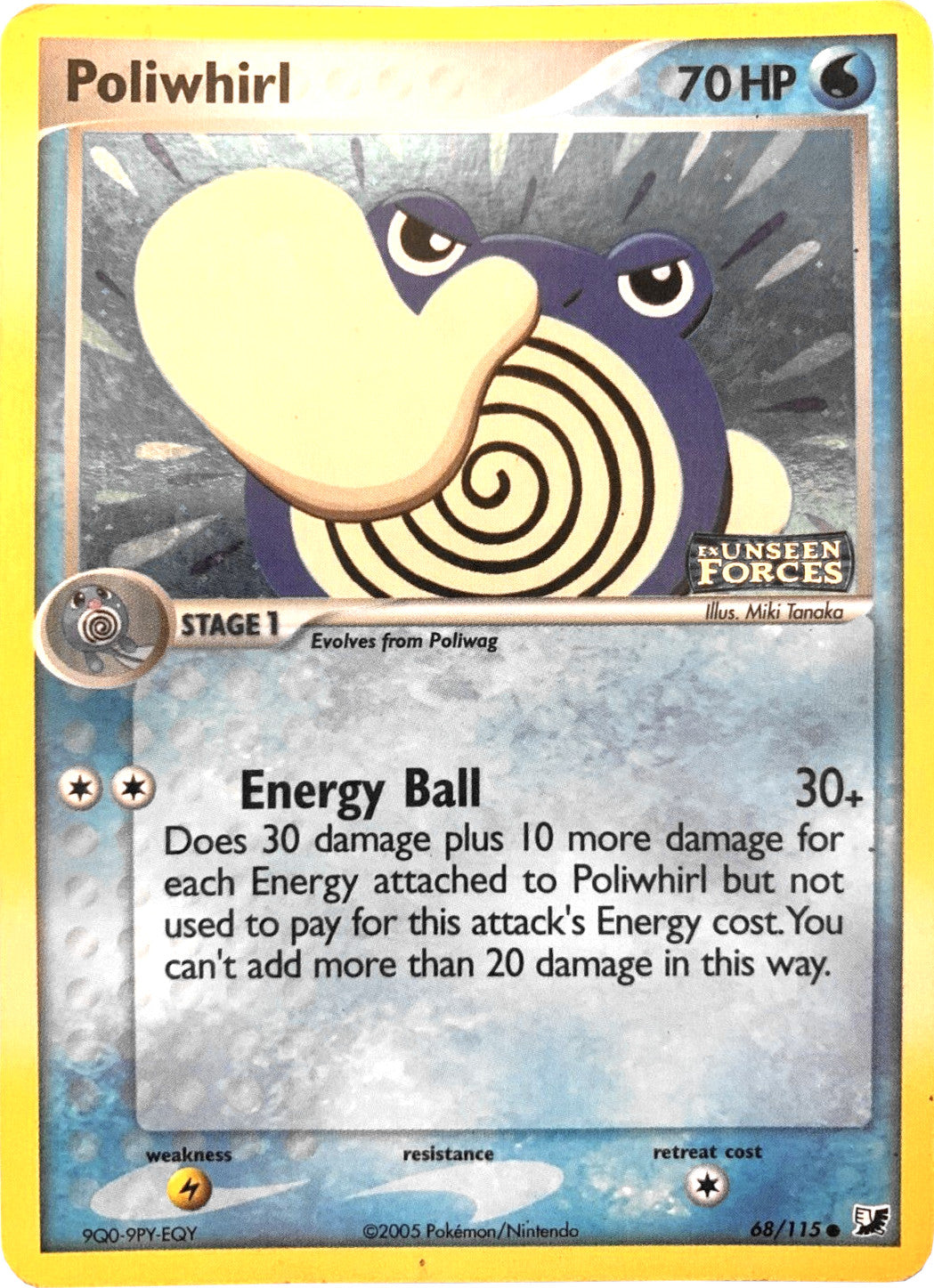 Poliwhirl (68/115) (Stamped) [EX: Unseen Forces] | Gear Gaming Bentonville