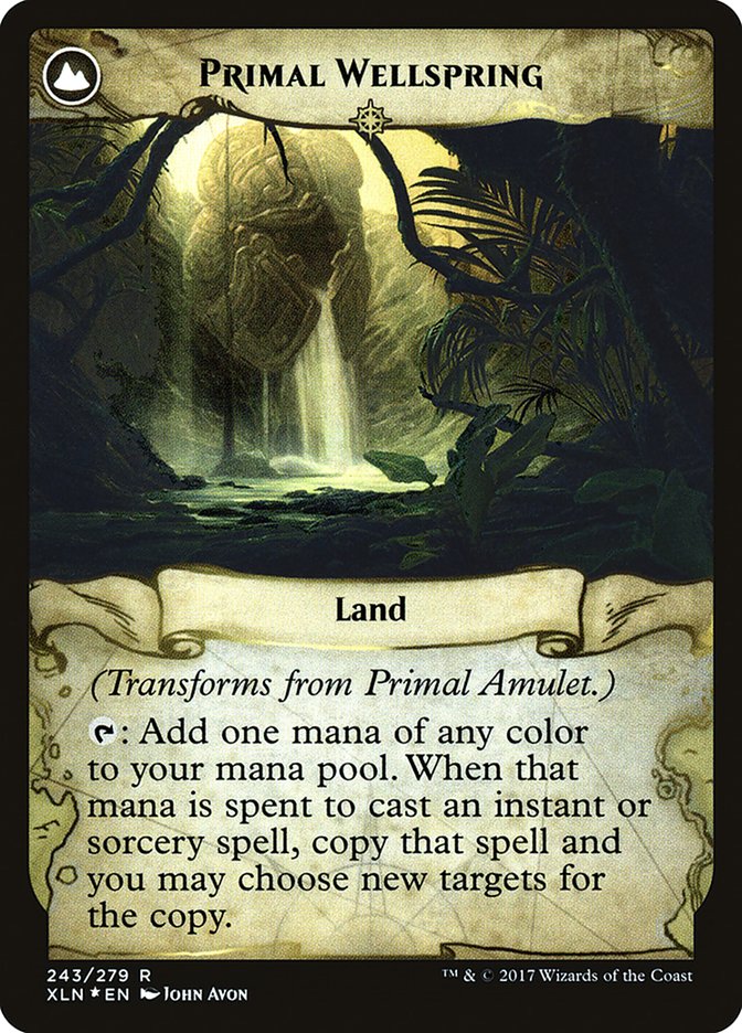 Primal Amulet // Primal Wellspring [Ixalan Prerelease Promos] | Gear Gaming Bentonville