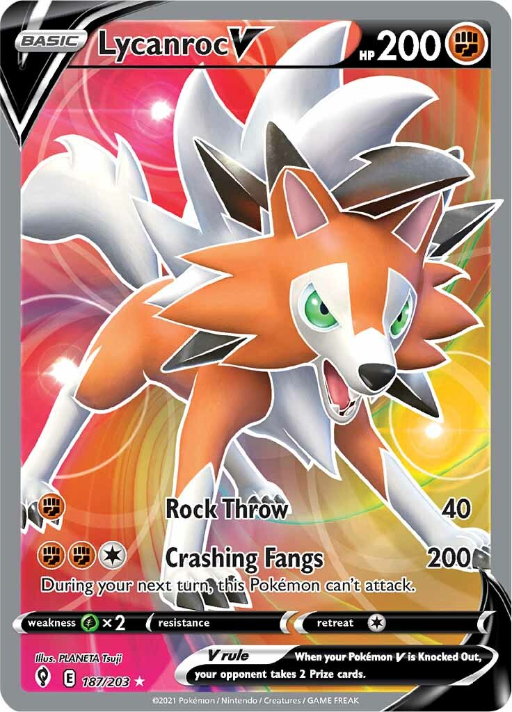 Lycanroc V (187/203) [Sword & Shield: Evolving Skies] | Gear Gaming Bentonville