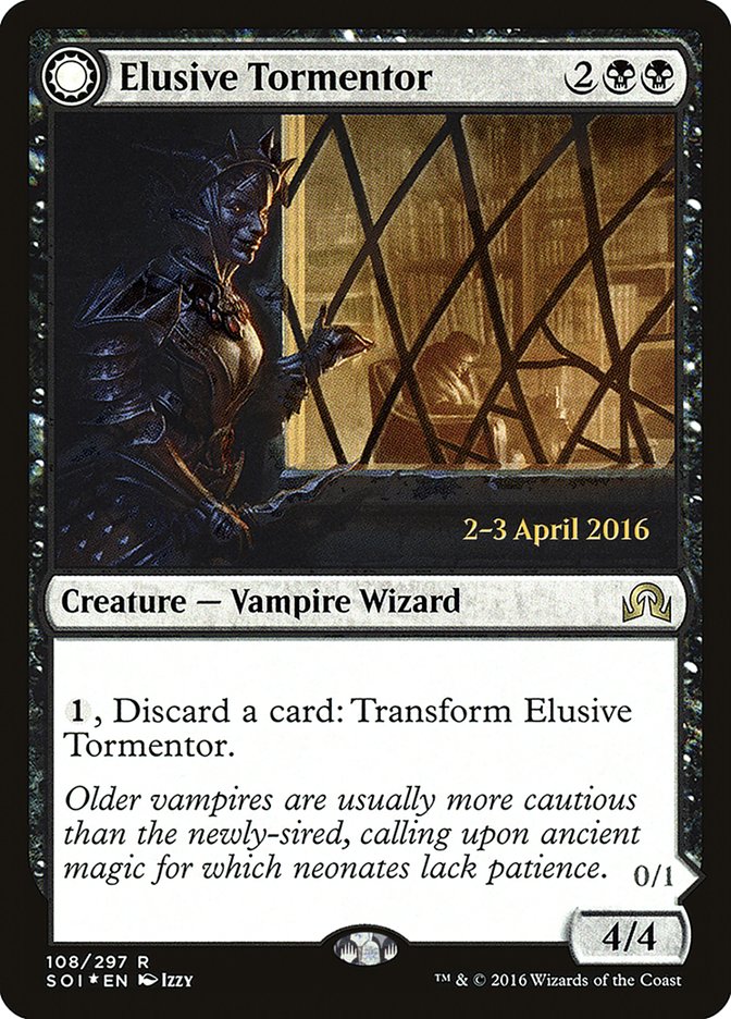 Elusive Tormentor // Insidious Mist [Shadows over Innistrad Prerelease Promos] | Gear Gaming Bentonville