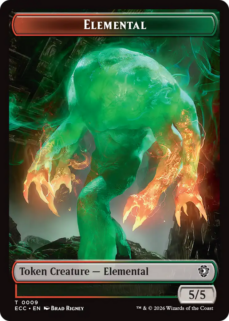 Rhino Warrior // Elemental (0009) Double-Sided Token [Lorwyn Eclipsed Tokens] | Gear Gaming Bentonville