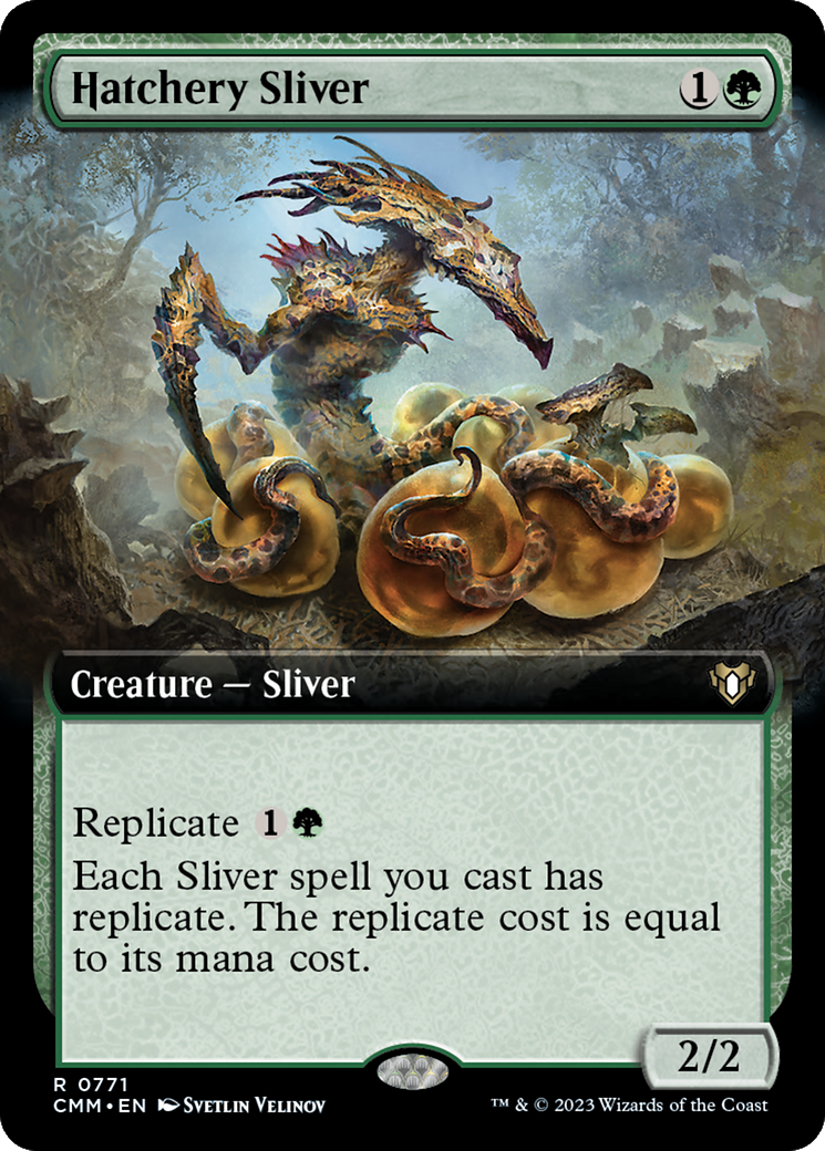 Hatchery Sliver (Extended Art) [Commander Masters] | Gear Gaming Bentonville