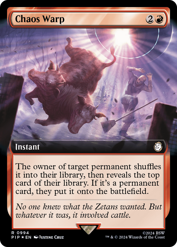 Chaos Warp (Extended Art) (Surge Foil) [Fallout] | Gear Gaming Bentonville