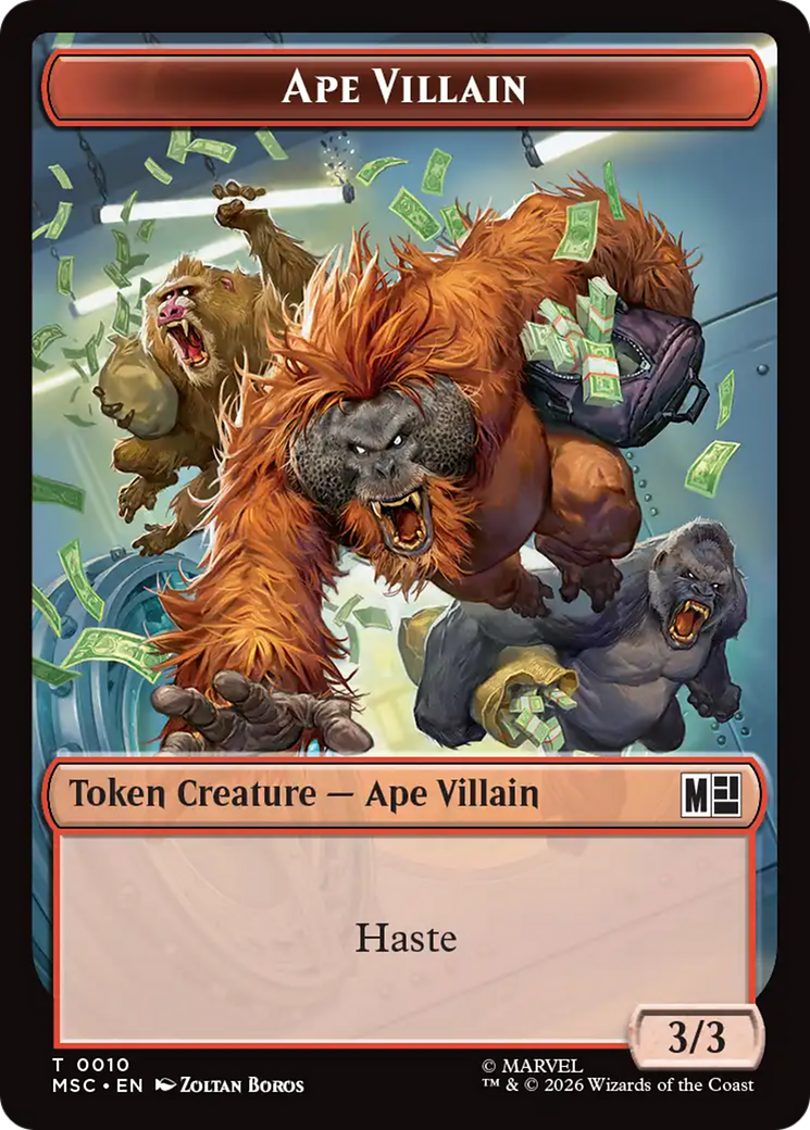 Copy (001) // Ape Villain (010) Double-Sided Token [Marvel Super Heroes Commander Tokens] | Gear Gaming Bentonville