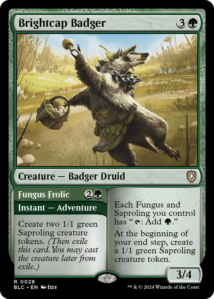 Brightcap Badger // Fungus Frolic [Bloomburrow Commander] | Gear Gaming Bentonville
