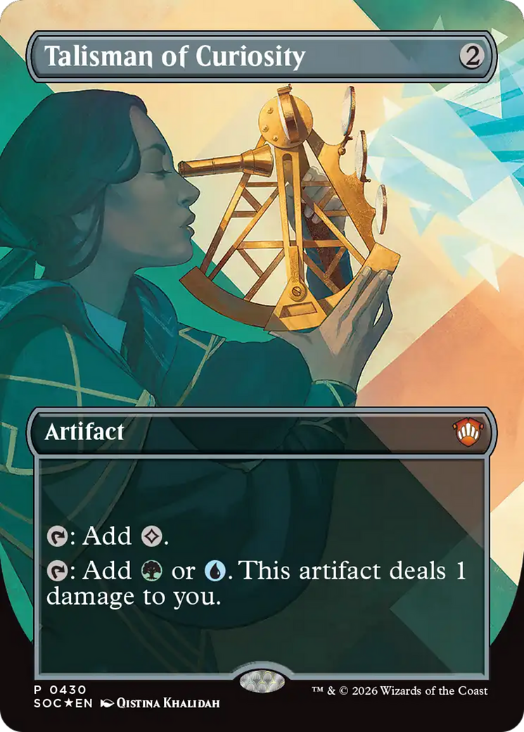 Talisman of Curiosity (Borderless) [Secrets of Strixhaven Commander] | Gear Gaming Bentonville