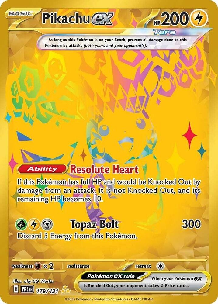 Pikachu ex (179/131) [Scarlet & Violet: Prismatic Evolutions] | Gear Gaming Bentonville