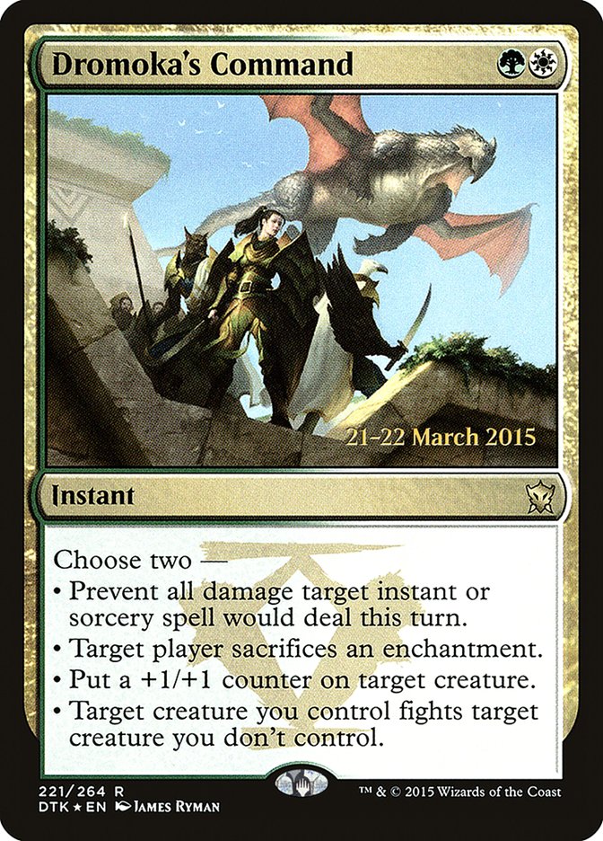 Dromoka's Command [Dragons of Tarkir Prerelease Promos] | Gear Gaming Bentonville