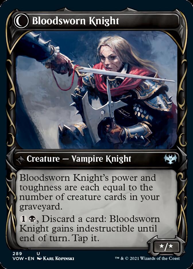 Bloodsworn Squire // Bloodsworn Knight (Showcase Fang Frame) [Innistrad: Crimson Vow] | Gear Gaming Bentonville