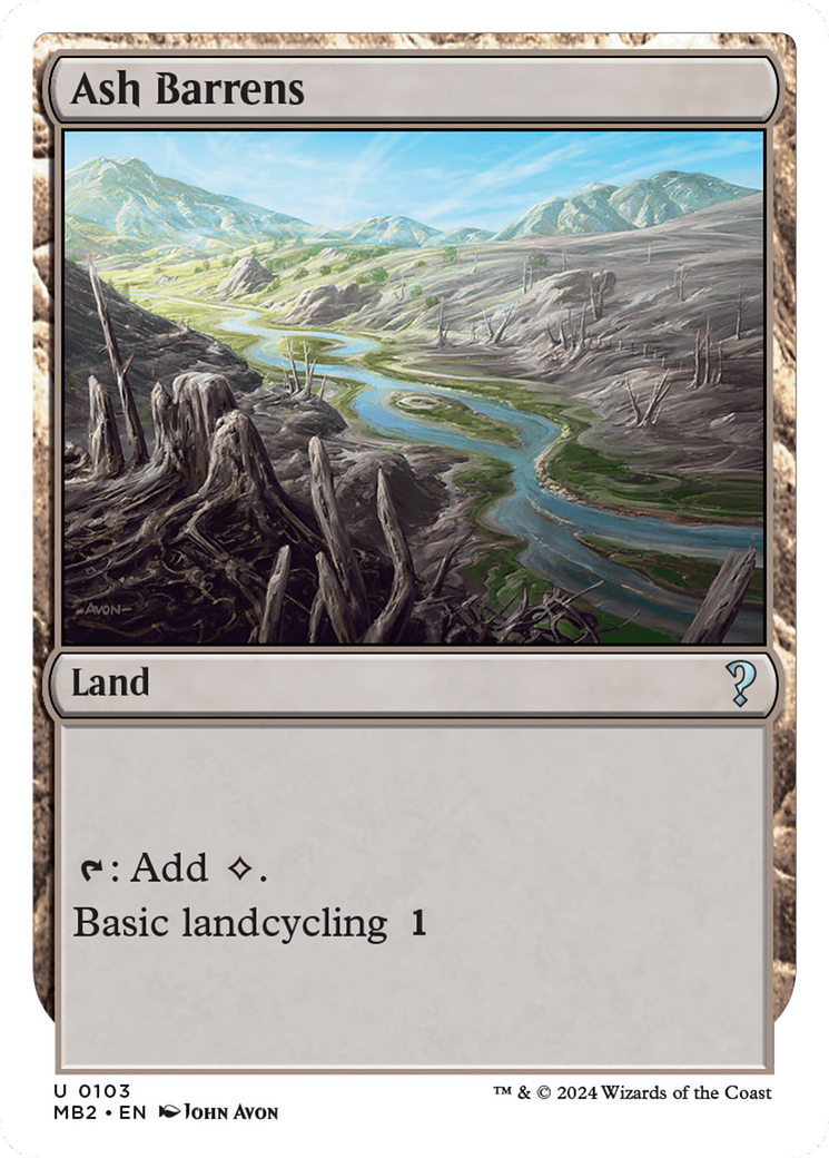 Ash Barrens (White Border) [Mystery Booster 2] | Gear Gaming Bentonville