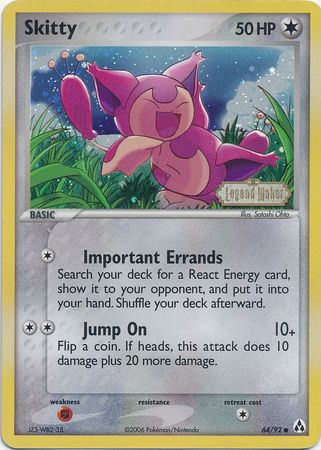 Skitty (64/92) (Stamped) [EX: Legend Maker] | Gear Gaming Bentonville