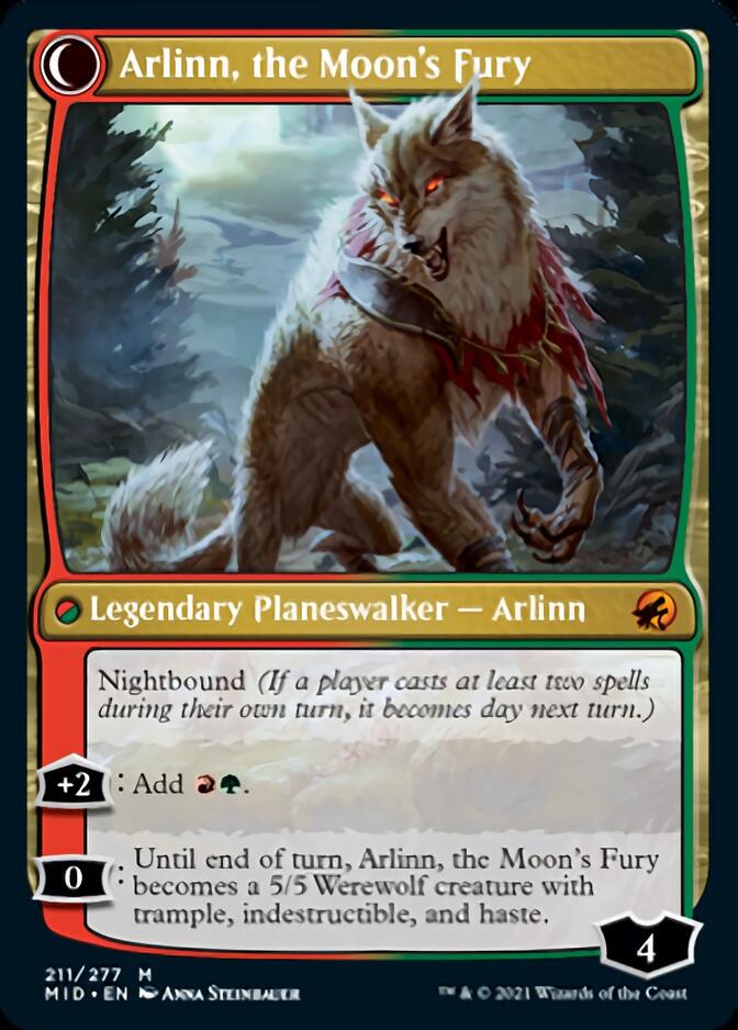 Arlinn, the Pack's Hope // Arlinn, the Moon's Fury [Innistrad: Midnight Hunt] | Gear Gaming Bentonville