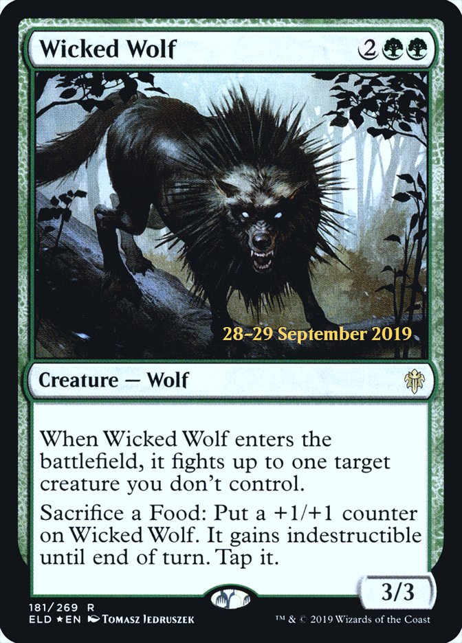 Wicked Wolf [Throne of Eldraine Prerelease Promos] | Gear Gaming Bentonville