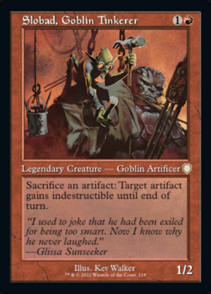 Slobad, Goblin Tinkerer (Retro) [The Brothers' War Commander] | Gear Gaming Bentonville